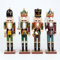 SHATCHI 38cm Assorted Wooden Christmas Nutcrackers - 4pcs Set - Soldiers King Puppet Figurines Xmas Home Decoration Ornament