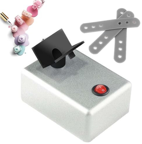 Agitador de esmalte de uñas, máquina agitadora laca, herramientas uniformes, mini mezclador de vórtice, vibraciones multidireccionales con 3200 batidos, para esmalte de uñas pinturas acrílicas silver