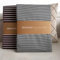MAGANO® Luxus Spannbettlaken 200x220 Streifen Grau/Weiß | Für Boxspringbett Topper | Bambus & Baumwolle Satin | 400 TC Premiumqualität | Spannbetttuch Bettlaken 200x220 cm | Off-White