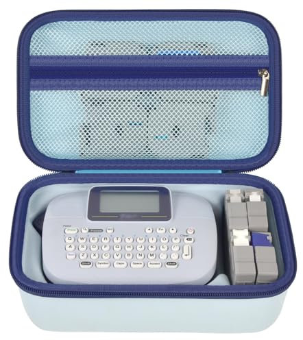 Case Compatible with Brother for P-Touch PTM95/ PT90/ PT45M Handy Label Maker, Storage Holder Carrying Organizer Bag for Label Tapes, AC adapter, Charging Cables, Batteries, Accessories (Box Only)