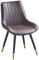 OZSSLJJ Esszimmerstühle, Lederstühle mit Metallbeinen, Sitzfläche und Rückenlehnen, for Küche, Wohnzimmer, Lounge, Thekenstühle, 2er-Set.(Brown)