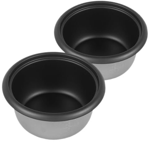 Cabilock Olla Interior Antiahderente para Arrocera 2l 400w Negro Cristal Reforzado Recambio para Cocina Doméstica Uso Doméstico Set De 2 Piezas
