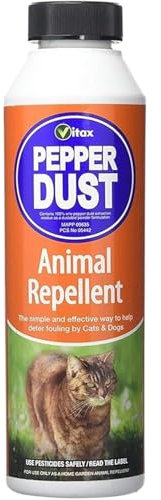 Vitax Natural Cat & Dog Repellent – Pepper Dust 225g, Stops Fouling in Gardens, Protects Lawns & Edible Crops | Sprinkle-On Outdoor Solution
