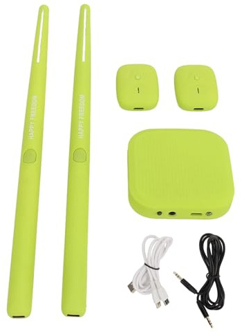 lyrlody Virtual Reality Drum Set Electronic Air Drum Kit VR Bewegung Erkennen Tragbar mit Drumsticks Fußpedale für Erwachsene Anfänger (GREEN)