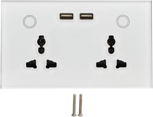 Werkzeuge Kompatibel mit Touch-Lichtschalter, Wandglasplatte, WiFi 2.4G, USB-Smart-Steckdose, AC110-240V