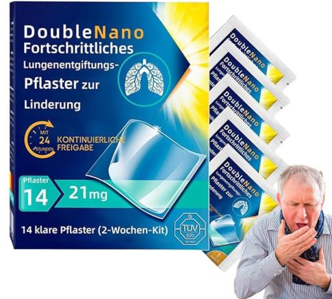 14 Pièces Patchs De Désintoxication Pulmonaire Double Nano Avancés | Pour Le Nettoyage Des Poumons,Pour Bien-être,Récupération,Santé,Fumoirs,Maison