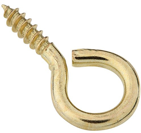National Hardware N119-289 V2015 Screw Eyes - Solid Brass in Solid Brass, 4 pack