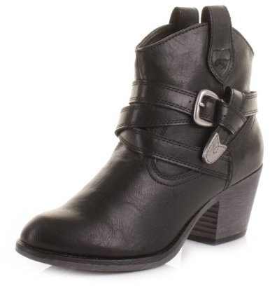 Rocket Dog Women's Satire Cowboy Boots, Black Slick Black, 5 UK