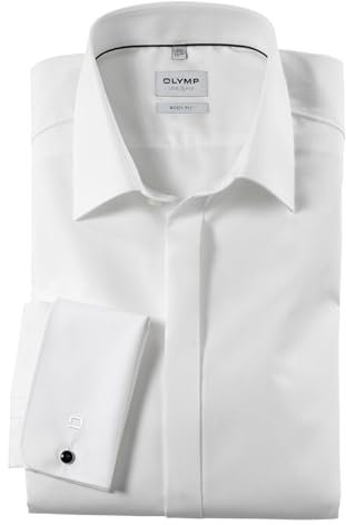 OLYMP Level Five Body fit Galahemd Langarm Popeline beige Größe 43