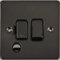 Schneider Electric Ultimate Flat Plate - Switched Fused Connection Unit, with Flex Outlet, GU5213BBN, Black Nickel with Black Insert
