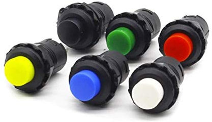 Botón de 12 mm Momentáneo ON OFF Reset Pulsador Interruptor 3 A/125 VAC 1,5 A/250 VAC Switch