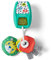 Infantino Music & Lights Key Ring - 4 Easy Press Buttons, Real Car Sounds, Crinkle Character & Rattling Keys, Ages 3 Months +