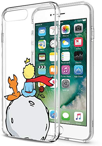 Yoedge für Apple iPhone SE 2022 Hülle, Silikon Transparent TPU Schutzhülle Handyhülle mit The Little Prince Muster Case Ultradünn Stoßfest Rückschale Weiche Cover für iPhone 7/8 / SE 2020, Fox