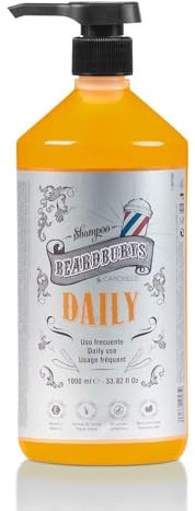 Beardburys Daily Soft Shampoo für häufigen Gebrauch – Sanfte Reinigung für alle Haartypen, feuchtigkeitsspendende, sulfatfreie Formel für gesundes, weiches Haar, 1 Liter