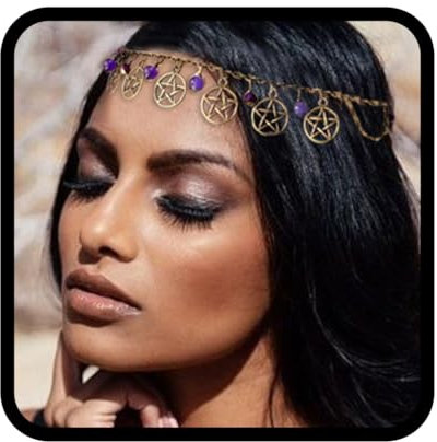 Fashband Boho-Kopfkette, Quaste, Perlen, Haarteil, Festival, Party, Haarschmuck, Goldfarben