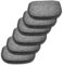 AMARE Home 6er Set Sitzkissen Filz zum Wenden, 40 x 39 cm, dunkelgrau / hellgrau, Grau