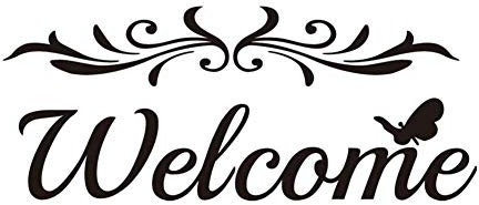 N-K Autocollant mural amovible en PVC pour porte de bienvenue