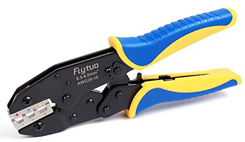 Flytuo Crimpzange für Schrumpfverbinder - Professionelle Draht-Crimper - Draht-Crimpwerkzeug für Elektro- und Automobileinsatz - Zuverlässige Verbindungen
