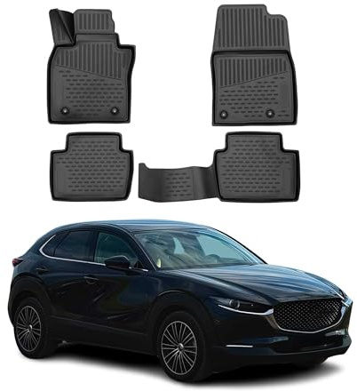 OMAC Fußmatten für Mazda CX-30 2020-2026 TPE | 4630444, Automatten, Gummimatten, Allwetter, fahrzeugspezifisches Produkt, Antirutsch, 3D-Passform, wasserdicht