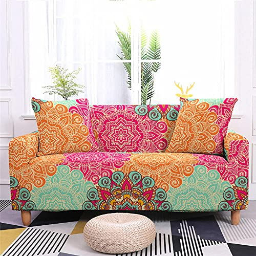 LNXSESN Sofabezug Rosa Orange Türkis Sofaüberwurf Stretch Elasthan Sofahusse Abnehmbare Waschbar Couch überzug Anti Rutsch Sofa überzug Moderne Couchbezug Universal Couch überwurf 1 Sitzer