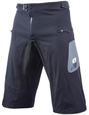 O'NEAL | Kurze Fahrrad-Hose | MTB Mountainbike DH Downhill FR Freeride | Strapazierfähiges Mesh-Material, Stretcheinsätze | Element FR Shorts Hybrid V.22 | Erwachsene | Schwarz Grau | Größe 36/52