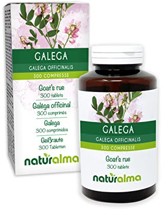 Galega (Galega officinalis) erba con fiori Naturalma - 150 g - 300 compresse - Integratore alimentare - Naturale e Vegano