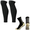 KAIK. Football Grip Socks and Cut Socks Set, Grip Socks and Football Cut Socks (Black)