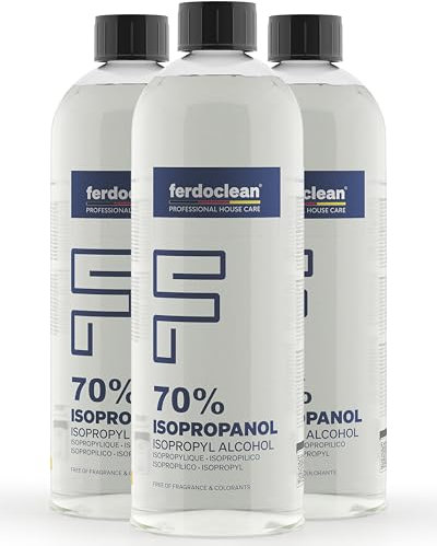 Isopropanol 70 % solvant d'alcool isopropylique 70 ml Nettoyant pour la maison | Nettoyant pour ongles | Nettoyant pour vernis | IPA 3L 2-propanol | Détachant de graisse