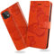 DENDICO Coque pour Galaxy A22 5G, Papillon Imprimé Housse en Cuir PU Magnétique Portefeuille, Étui à Rabat pour Samsung Galaxy A22 5G, Orange