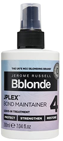Jerome Russell Bblonde JPLEX 4 BOND MAINATINER | Leave-In Bond Building Hair Treatment | Strengthening & Repair Spray with Heat Protection up to 230°C for Damaged Hair & Hair Care | 200ml