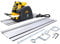 TOUGH MASTER Plunge Saw Track with 2 x 700mm Guide Rails Clamps & Connector Cutting Disc 1400W Powerful Cutter Bench Saw Circular Saw 57mm - 90° and 47mm - 45°