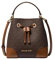 MICHAEL KORS Mercer Kleine Umhängetasche mit Logo, Brown Signature, Small