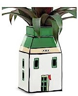 Egan Contenitori Collezione Le Casette. Oggetto Realizzato in Ceramica Smaltata Verde. Dimensione: 11x20 cm. La referenza è 192042