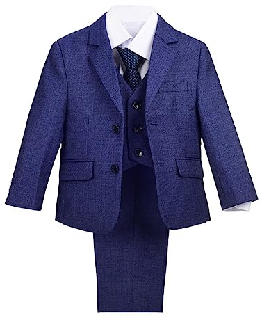 Lito Angels Completo Smoking Elegante Abiti e Giacche per Bambino Taglia 1 Anni, Blu (Etichetta in Tessuto 42)