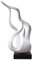 NENBOLEC Modern Skulptur Geschenk Abstrakte Arts Flamme Dekor Figuren Polyresin Weiß 42cm
