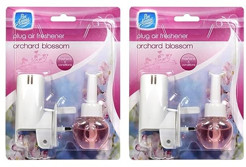 2 x Pan Aroma Plug - In Air Freshener Orchard Blossom Strong Fragrance Long Lasting