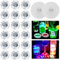 Nizirioo Lot de 20 Dessous de Verre LED Autocollants - 7 Couleurs pour Café, Thé, Bière