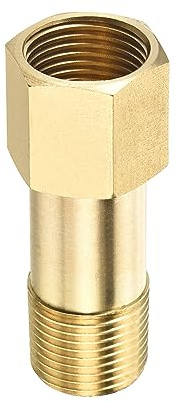 M METERXITY Erweiterung Anschluss G3/8 Buchse an G3/8 Außengewinde Golden | Rohrleitung Fitting, Sechskant Kupplung Konverter Adapter, Messing, Anwendung Industriell Benutzen, 50mm