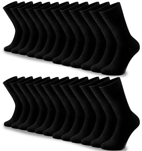 HELDENWERK® Socken Herren 12er Pack schwarz mit atmungsaktiver Baumwolle | Premium Business Socken, 12x schwarz, Klimaregulierend, Komfortbund, Schweißregulierend, Premium Verpackung