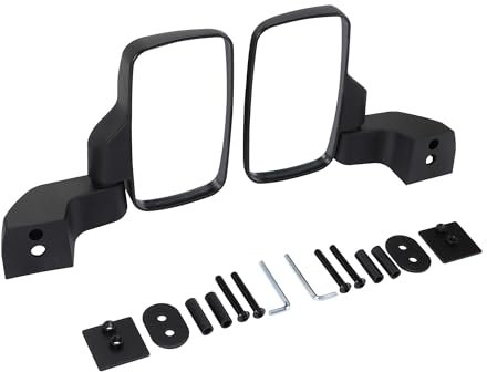 GOOFIT schwarz 1.75-2 Offroad Rückspiegel Seitenspiegel Ersatz Für Polaris RZR Kwasaki Teryx Deere Gator Rhino YXZ RZR 2020 Motorrad Dune Buggy Strand Buggy ATV UTV Arctic Cat