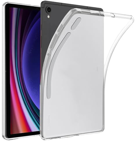 Wigento Für Samsung Galaxy Tab S9 / S9 FE Transparent Tablet Tasche Hülle Case TPU Silikon dünn