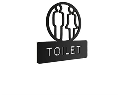 RiJpex Toilettenschild, Toilettenschilder, WC-Badezimmer, Männer und Frauen, Hinweisschild, individuelle Schilder (Farbe: Elfenbein, Größe: 20 x 20 cm) (Color : Beige, Size : 18x18cm)