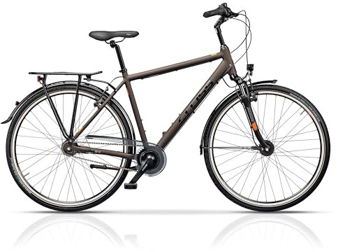 Airtracks Herren City Fahrrad 28 Zoll Citybike CITERRA Shimano Nexus 7 Gang - Nabendynamo - Braun Matt - Rahmenhöhen 48cm,52cm, 56cm und 60cm - (56cm (Körpergröße 175-185cm))