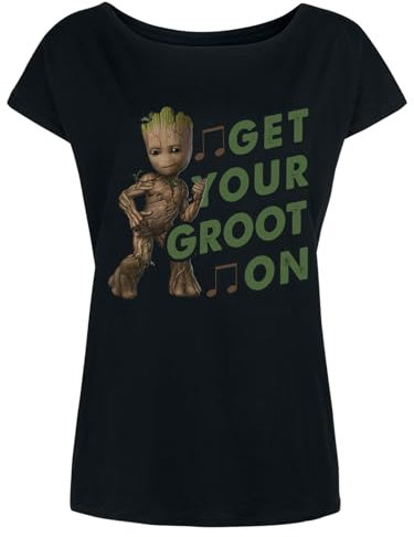 Guardians of The Galaxy Get Your Groot On Loose Shirt Female schwarz, Größe:M