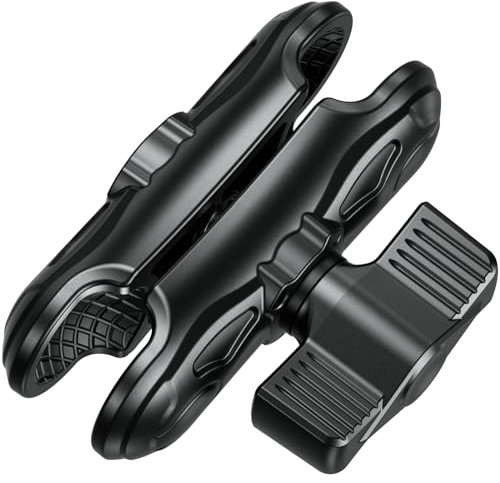 VAZESWIN Double Socket Arm 3.5 Aluminum Alloy Medium Arm Compatible with RAM Mounts B Size 1 Ball Components for Fish Finder Mount