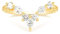 Titaniumcentral Vorsteckring Damen Verlobungsringe V-Form Gebogen Schmal Marquise und Rund Zirkonia Eheringe Versprechen Ring (Gelbgold,63 (20.1))