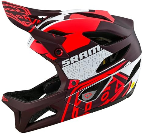 Troy Lee Designs Stage, MTB-Helm, Unisex, Erwachsene, Rot, XS/S