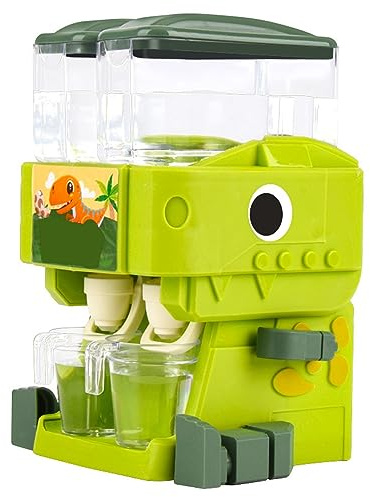 Kinder-Wasserspender, Dual-Outlet, Mini-Wasserspender, Dinosaurier-Form, Niedlicher Wasserspender Kinder mit Bechern, Dreharm und Bein, Dual-Wassertank (Grün)