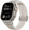 SEURE Cinturino Compatible con Apple Watch Ultra 2/Ultra 49mm,serie 9/8/7 45mm,serie SE2/6/SE/5/4 44mm,serie 3/2/1 42mm,Regolabile Cinturini Silicone sportivo,nuovo design(Starlight Titanium)