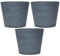 Garden Gear Large Dark Grey Stone Effect Planters Lightweight 1.3kg and Durable Flower Pots Indoor Outdoor Gardens 30.5cm Diameter x 25.5cm Height (3)